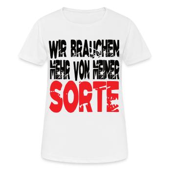 Lustige Sprüche - Frauen T-Shirt atmungsaktiv - Weiß - Vorne - AI Model Female 172 dark (172cm)