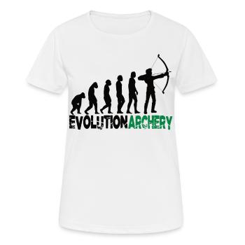 Bogenschießen - Frauen T-Shirt atmungsaktiv - Weiß - Vorne - AI Model Female 172 dark (172cm)