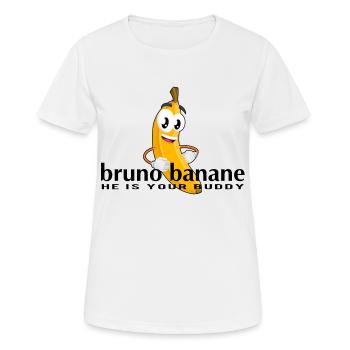 Bruno Banane (schwarz) - Frauen T-Shirt atmungsaktiv - Weiß - Vorne - AI Model Female 172 dark (172cm)