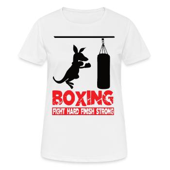 Boxing - Women's Breathable T-Shirt - white - Front - AI Model Female 172 dark (172cm)