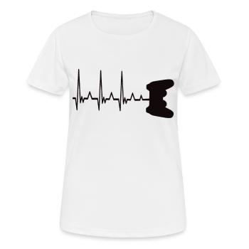 Gaming - Frauen T-Shirt atmungsaktiv - Weiß - Vorne - AI Model Female 172 dark (172cm)