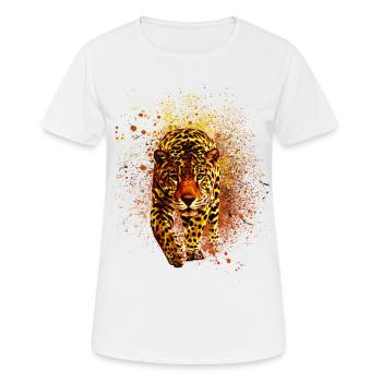 leopard - Women's Breathable T-Shirt - white - Front - AI Model Female 172 dark (172cm)