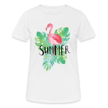 Flamingo - T-shirt respirant Femme - blanc - Devant - AI Model Female 172 dark (172cm)