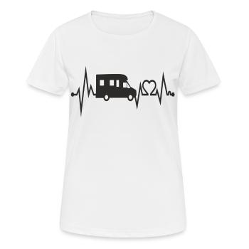 Wohnmobil - Frauen T-Shirt atmungsaktiv - Weiß - Vorne - AI Model Female 172 dark (172cm)
