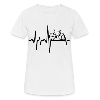 Radsport - Frauen T-Shirt atmungsaktiv - Weiß - Vorne - AI Model Female 172 dark (172cm)