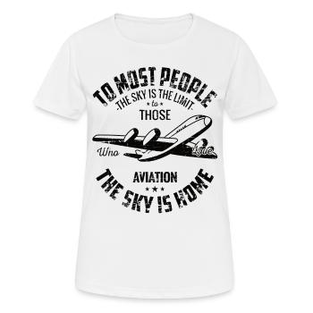 Avion - T-shirt respirant Femme - blanc - Devant - AI Model Female 172 dark (172cm)