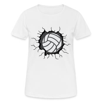 Volleyball ball - Frauen T-Shirt atmungsaktiv - Weiß - Vorne - AI Model Female 172 dark (172cm)