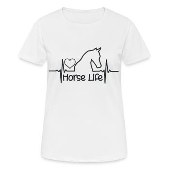 Horse girl - Women's Breathable T-Shirt - white - Front - AI Model Female 172 dark (172cm)