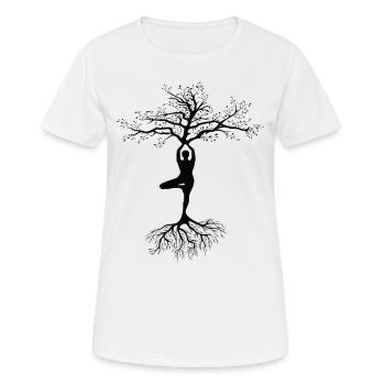 Meditation - Frauen T-Shirt atmungsaktiv - Weiß - Vorne - AI Model Female 172 dark (172cm)