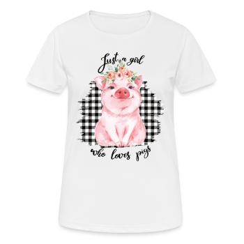 Pigs - Women's Breathable T-Shirt - white - Front - AI Model Female 172 dark (172cm)