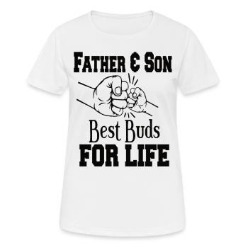 father and son - Women's Breathable T-Shirt - white - Front - AI Model Female 172 dark (172cm)