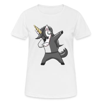 Tamponner la licorne - T-shirt respirant Femme - blanc - Devant - AI Model Female 172 dark (172cm)