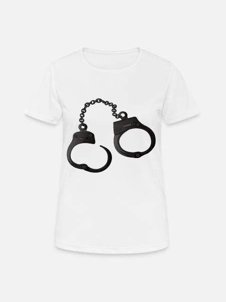 Menottes criminelles construction Kanst - T-shirt respirant Femme - blanc