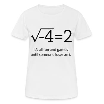 mathematics - Women's Breathable T-Shirt - white - Front - AI Model Female 172 dark (172cm)