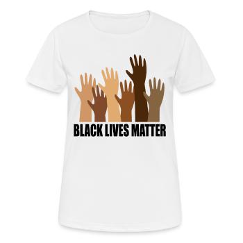 Anti-racisme - T-shirt respirant Femme - blanc - Devant - AI Model Female 172 dark (172cm)