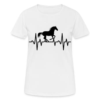 Équitation - T-shirt respirant Femme - blanc - Devant - AI Model Female 172 dark (172cm)
