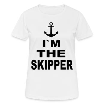 Skipper - Frauen T-Shirt atmungsaktiv - Weiß - Vorne - AI Model Female 172 dark (172cm)