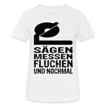 Handwerker - Frauen T-Shirt atmungsaktiv - Weiß - Vorne - AI Model Female 172 dark (172cm)
