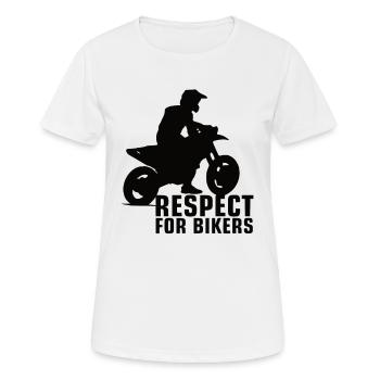 Motocross casque de motocross motocross moto - T-shirt respirant Femme - blanc - Devant - AI Model Female 172 dark (172cm)