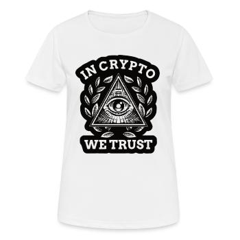 Crypto Trading - Women's Breathable T-Shirt - white - Front - AI Model Female 172 dark (172cm)