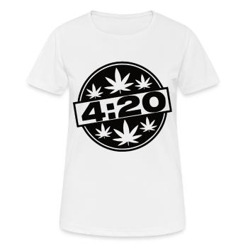 Stoner fille 420 - T-shirt respirant Femme - blanc - Devant - AI Model Female 172 dark (172cm)