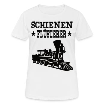 Eisenbahner - Frauen T-Shirt atmungsaktiv - Weiß - Vorne - AI Model Female 172 dark (172cm)