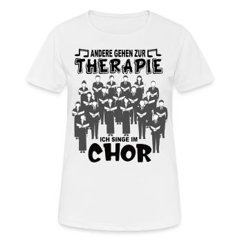 Chor - Frauen T-Shirt atmungsaktiv - Weiß - Vorne - AI Model Female 172 dark (172cm)