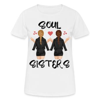 Seele Schwestern - Frauen T-Shirt atmungsaktiv - Weiß - Vorne - AI Model Female 172 dark (172cm)