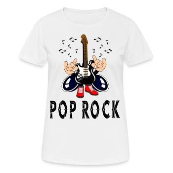 Pop-Rock - T-shirt respirant Femme - blanc - Devant - AI Model Female 172 dark (172cm)