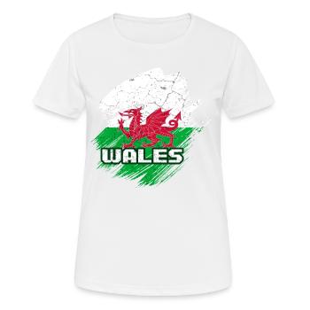 Wales flag - Women's Breathable T-Shirt - white - Front - AI Model Female 172 dark (172cm)