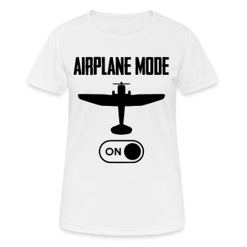 Airplane mode - Women's Breathable T-Shirt - white - Front - AI Model Female 172 dark (172cm)