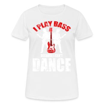 Bass guitariste bassiste bass joueur - T-shirt respirant Femme - blanc - Devant - AI Model Female 172 dark (172cm)