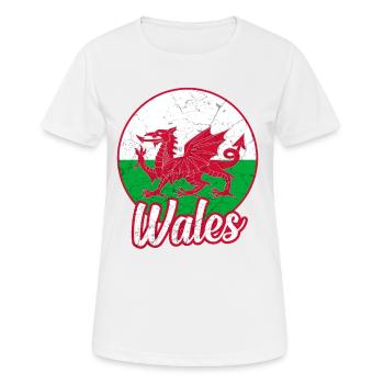 Wales flag - Women's Breathable T-Shirt - white - Front - AI Model Female 172 dark (172cm)