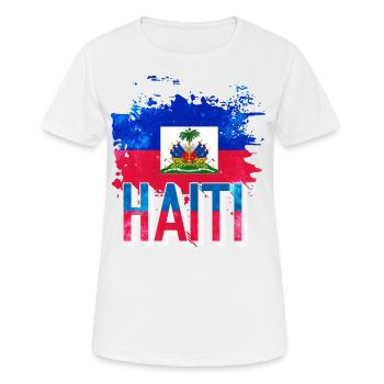 Haïti vacances drapeau Haïti - T-shirt respirant Femme - blanc - Devant - AI Model Female 172 dark (172cm)