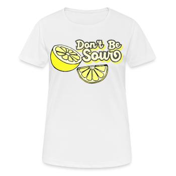Citron Soyez pas amers citrons - T-shirt respirant Femme - blanc - Devant - AI Model Female 172 dark (172cm)