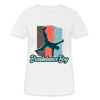 Breakdance Jeunes danseurs Breakdancing - T-shirt respirant Femme - blanc - Devant - AI Model Female 172 dark (172cm)
