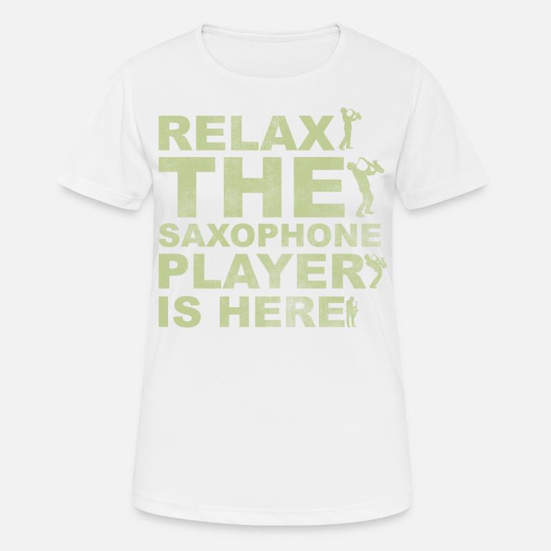 Retro Saxophone - Women's Breathable T-Shirt - white