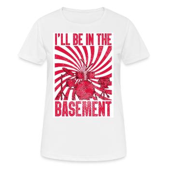 Das Tempo gebe Ich Vor Trommler Schlagzeuger - Frauen T-Shirt atmungsaktiv - Weiß - Vorne - AI Model Female 172 dark (172cm)