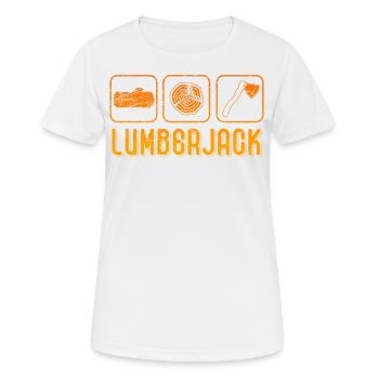 Lumberjack Bois et Bois - T-shirt respirant Femme - blanc - Devant - AI Model Female 172 dark (172cm)