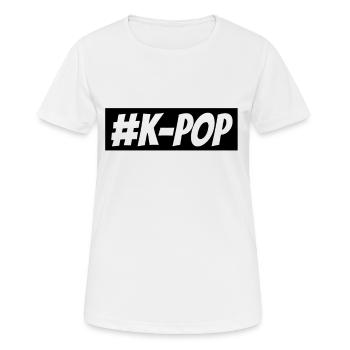 #K-POP - T-shirt respirant Femme - blanc - Devant - AI Model Female 172 dark (172cm)