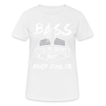 Bass guitariste bassiste bass joueur - T-shirt respirant Femme - blanc - Devant - AI Model Female 172 dark (172cm)