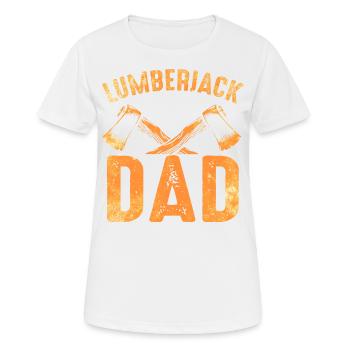 Lumberjack woodworker woodcutter father - Women's Breathable T-Shirt - white - Front - AI Model Female 172 dark (172cm)