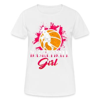 Basket-ball filles - T-shirt respirant Femme - blanc - Devant - AI Model Female 172 dark (172cm)