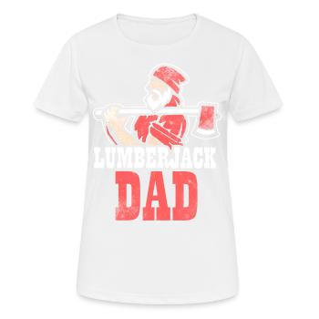 Lumberjack woodworker woodcutter father - Women's Breathable T-Shirt - white - Front - AI Model Female 172 dark (172cm)