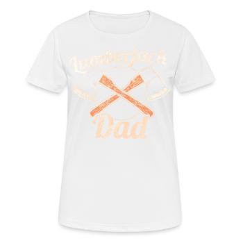 Lumberjack woodworker woodcutter father - Women's Breathable T-Shirt - white - Front - AI Model Female 172 dark (172cm)