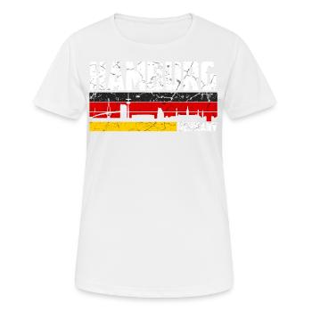Hamburg Heimatstadt Deutschland - Frauen T-Shirt atmungsaktiv - Weiß - Vorne - AI Model Female 172 dark (172cm)