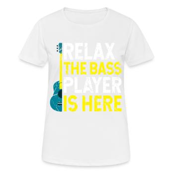 Bass Gitarrist Bassist Bass Spieler - Frauen T-Shirt atmungsaktiv - Weiß - Vorne - AI Model Female 172 dark (172cm)