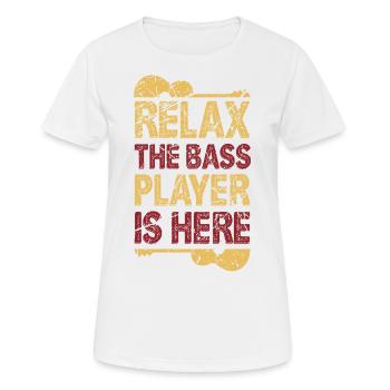Bass Gitarrist Bassist Bass Spieler - Frauen T-Shirt atmungsaktiv - Weiß - Vorne - AI Model Female 172 dark (172cm)