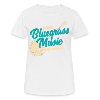 Bluegrass Banjo guitare - T-shirt respirant Femme - blanc - Devant - AI Model Female 172 dark (172cm)