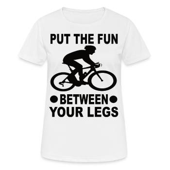 Put The Fun Between Your Legs - T-shirt respirant Femme - blanc - Devant - AI Model Female 172 dark (172cm)
